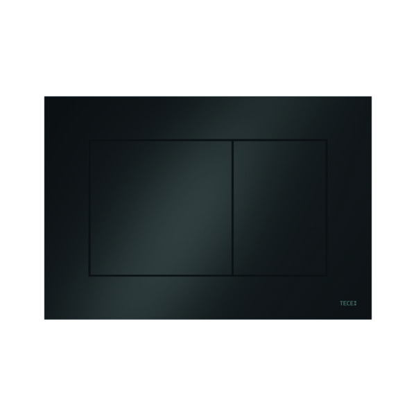TECENOW WC plaque de commande - DUAL FLUSH - Noir brillant
