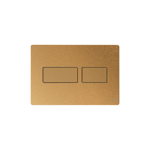 TECESOLID WC-BEDIENINGSPLAAT VOOR DUOSPOELTECHNIEK, GEBORSTELD MESSING MET RUITSTRUCTUUR