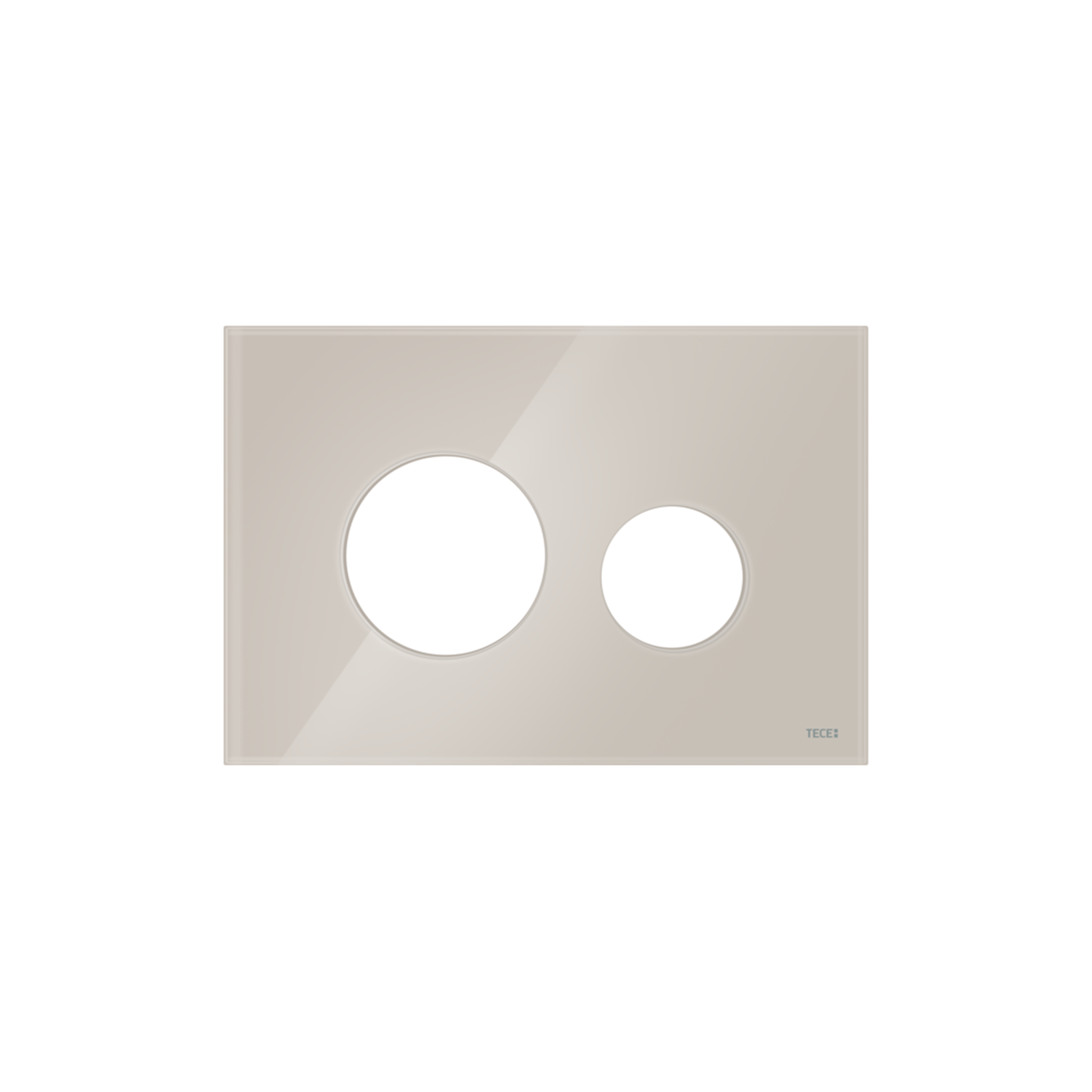 9240617-1.png TECELOOP FRONTPLAAT VOOR WC-BEDIENINGSPLAAT, GLAS LICHTBEIGE - Afbeelding 1