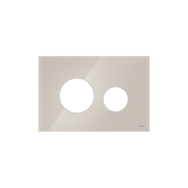 TECELOOP FRONT PLATE FOR WC FLUSH PLATE, GLASS LIGHT BEIGE