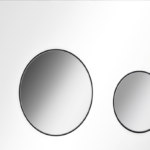 TECELOOP WC plaque de commande - DUAL FLUSH - SYNTHETIC - Blanc brillant / Noir brillant