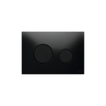 TECELOOP WC-BEDIENINGSPLAAT VAN GLAS VOOR DUOSPOELTECHNIEK, ZWART, TOETSEN ZWART