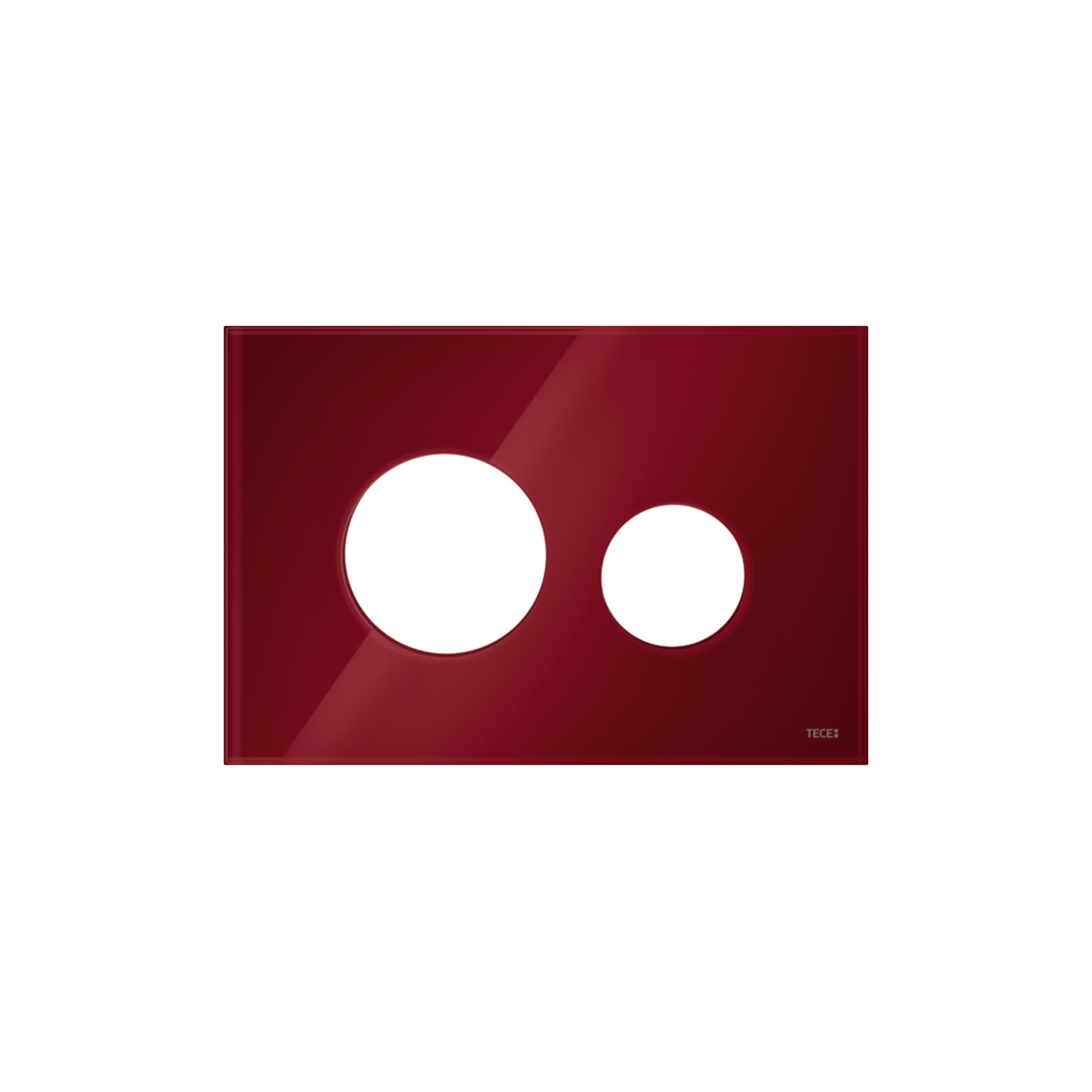 9240679-1.png TECELOOP FRONTPLAAT VOOR WC-BEDIENINGSPLAAT, GLAS ROBIJNROOD - Afbeelding 1