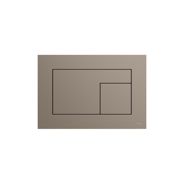 TECEVELVET WC-BEDIENINGSPLAAT VOOR DUOSPOELTECHNIEK, BEIGE-BRUIN