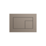 TECEVELVET WC-BEDIENINGSPLAAT VOOR DUOSPOELTECHNIEK, BEIGE-BRUIN