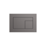 TECEVELVET WC-BEDIENINGSPLAAT VOOR DUOSPOELTECHNIEK, ANTRACIET