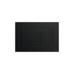 TECEVELVET WC-BEDIENINGSPLAAT VOOR DUOSPOELTECHNIEK, ZWART