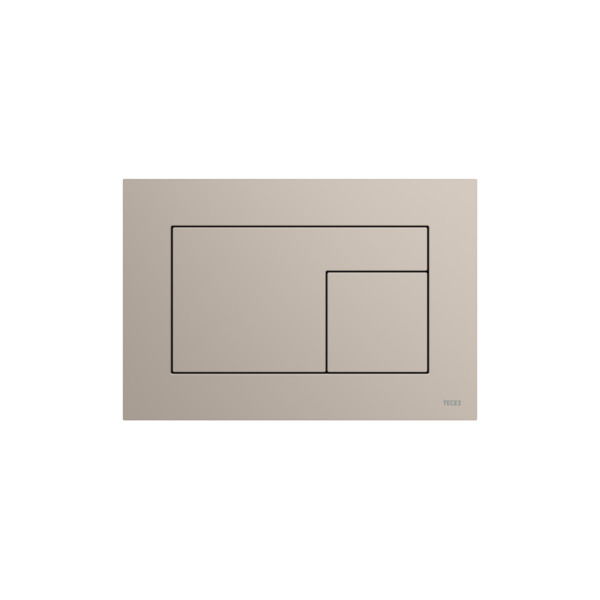 TECEVELVET WC-BEDIENINGSPLAAT VOOR DUOSPOELTECHNIEK, GREIGE