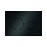 TECELOOP WC plaque de commande - DUAL FLUSH - SYNTHETIC - Noir brillant