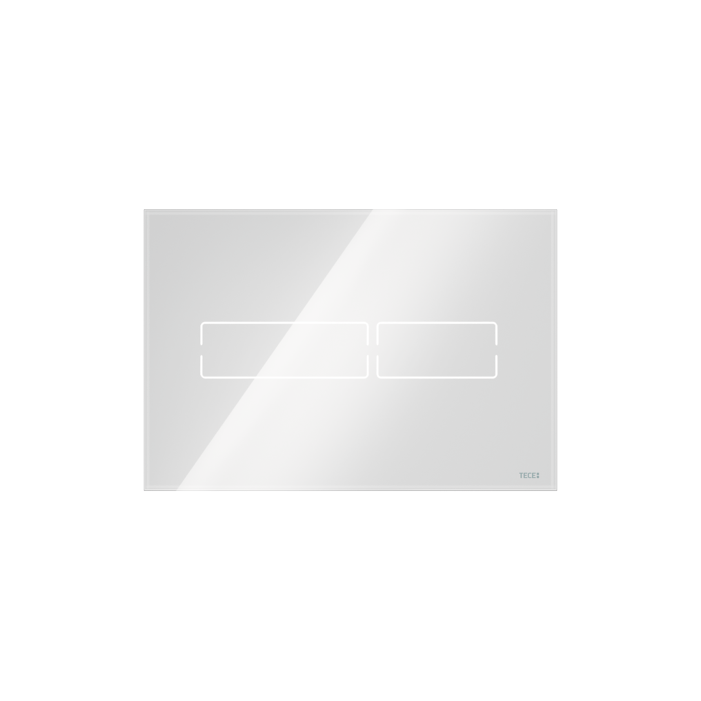 TECELUX MINI-BEDIENINGSPLAAT MET ELEKTRONISCHE FLUSHER TOUCH-BEDIENING, GLAS WIT
