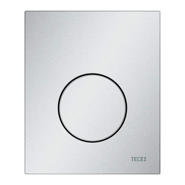 TECELOOP URINOIR-BEDIENINGSPLAAT VAN KUNSTSTOF INCL. CARTOUCHE - MAT CHROOM