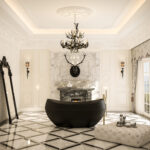 ADONIS ACRYL VRIJSTAAND BAD (190X96X82CM) - MAT ZWART - Afbeelding 4