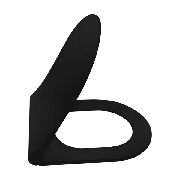 Abattant de WC plat ALONI DUROPLAST, Abattant de WC plat ALONI NOIR MAT, DÉGAGEMENT RAPIDE, FERMETURE DOUCE