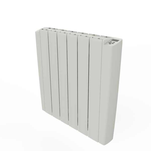 RADIATEUR ÉLECTRIQUE MUR ALUMINIUM AVEC PRISE ET TÉLÉCOMMANDE BLANC 2000W - 580X1080MM