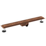 ALONI SHOWER DRAIN – WITH GRATE – COMPLETE – 100CM – BRUSHED COPPER