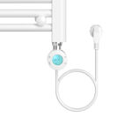 BELRAD ELEKTRISCHE HANDDOEKDROGER - MET DIGITALE, PROGRAMEERBARE THERMOSTAAT - AANSLUITING RECHTS - 700W - 1200X500 MM - WIT - Image 2