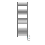 SÈCHE-SERVIETTES ÉLECTRIQUE BELRAD - AVEC THERMOSTAT NUMÉRIQUE PROGRAMMABLE - SMART WIFI - RACCORDEMENT À DROITE - 700W - 1600X500 MM - Gunmetal