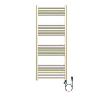 SÈCHE-SERVIETTES ÉLECTRIQUE BELRAD - AVEC THERMOSTAT NUMÉRIQUE PROGRAMMABLE - SMART WIFI - RACCORDEMENT À DROITE - 700W - 1200X500 MM - GOUD BROSSÉ