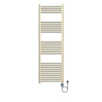 RADIATEUR SÈCHE-SERVIETTES ÉLECTRIQUE BELRAD - AVEC THERMOSTAT NUMÉRIQUE PROGRAMMABLE - SMART WIFI - RACCORDEMENT À DROITE - 700W - 1600X500 MM - GOUD BROSSÉ