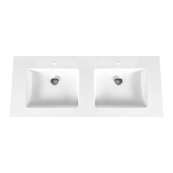 LAVABO DOUBLE SOLID SURFACE ALONI (120CM) - BLANC