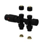 VANNE DE RADIATEUR ERFU - DESIGN - THERMOSTATIQUE - RACCORDEMENT MUR ET SOL - 1/2MX16/2 M30 - NOIR MAT – Image 4