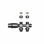 RADIATORKLEP - DESIGN - THERMOSTATISCH - WAND- EN VLOERAANSLUITING - 1/2" buitendraadX16/2 M30 - GUNMETAAL