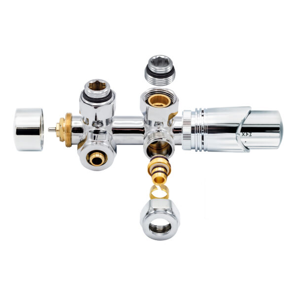 KIT DE RACCORDEMENT CENTRAL MUR CHROME M30X16/2