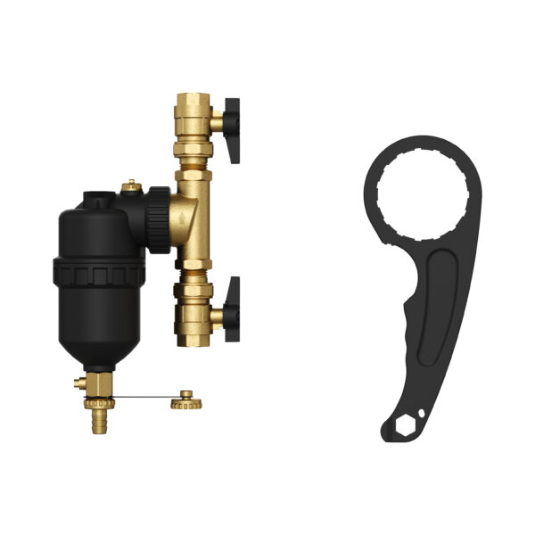 BELRAD VUILAFSCHEIDER MET MAGNEET - 3/4" - ZWART