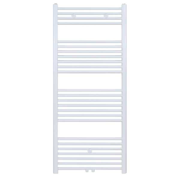 BELRAD HANDDOEKRADIATOR - LINKS-RECHTS/MIDDEN AANSLUITING - 655 WATT - 1400X500CM - GLANZEND WIT