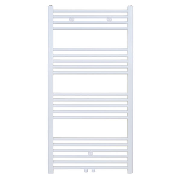 BELRAD HANDDOEKRADIATOR - LINKS-RECHTS/CENTRUM AANSLUITING - 616 WATT - 1200X600CM - MAT WIT