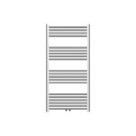 BELRAD HANDDOEKRADIATOR - LINKS-RECHTS/MIDDEN AANSLUITING - 414 WATT - 1200X600CM - GEBORSTELD RVS