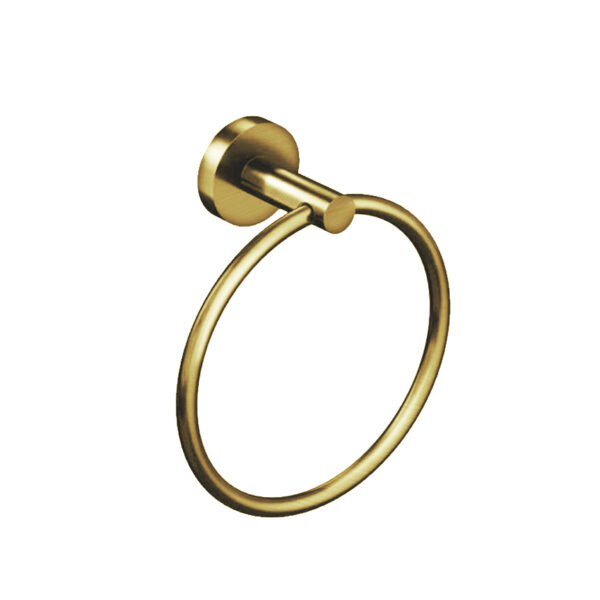 ALONI TOWEL RING 16CM BRUSHED GOLD