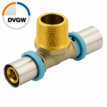 Erfu TÃ© M à Crimp Multilayer â 20 mm x 1/2" x 20 mm â persfitting DVGW-gecertificeerd, Multi-Profiles U/H/TH - Afbeelding 3