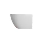 DARLO WALL-HUNG TOILET WITH BIDET - RIMLESS - WITH COLD WATER BIDET TAP - WITHOUT SEAT - COMPACT 49 CM - Blanc brillant – Image 5