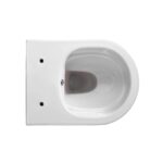 DARLO WALL-HUNG TOILET WITH BIDET - RIMLESS - WITH COLD WATER BIDET TAP - WITHOUT SEAT - COMPACT 49 CM - Blanc brillant – Image 3