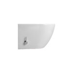 DARLO WALL-HUNG TOILET WITH BIDET - RIMLESS - WITH HOT AND COLD WATER BIDET TAP - WITHOUT SEAT - COMPACT 49 CM - Blanc brillant – Image 4