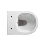 DARLO WALL-HUNG TOILET WITH BIDET - RIMLESS - WITH HOT AND COLD WATER BIDET TAP - WITHOUT SEAT - COMPACT 49 CM - Blanc brillant – Image 3