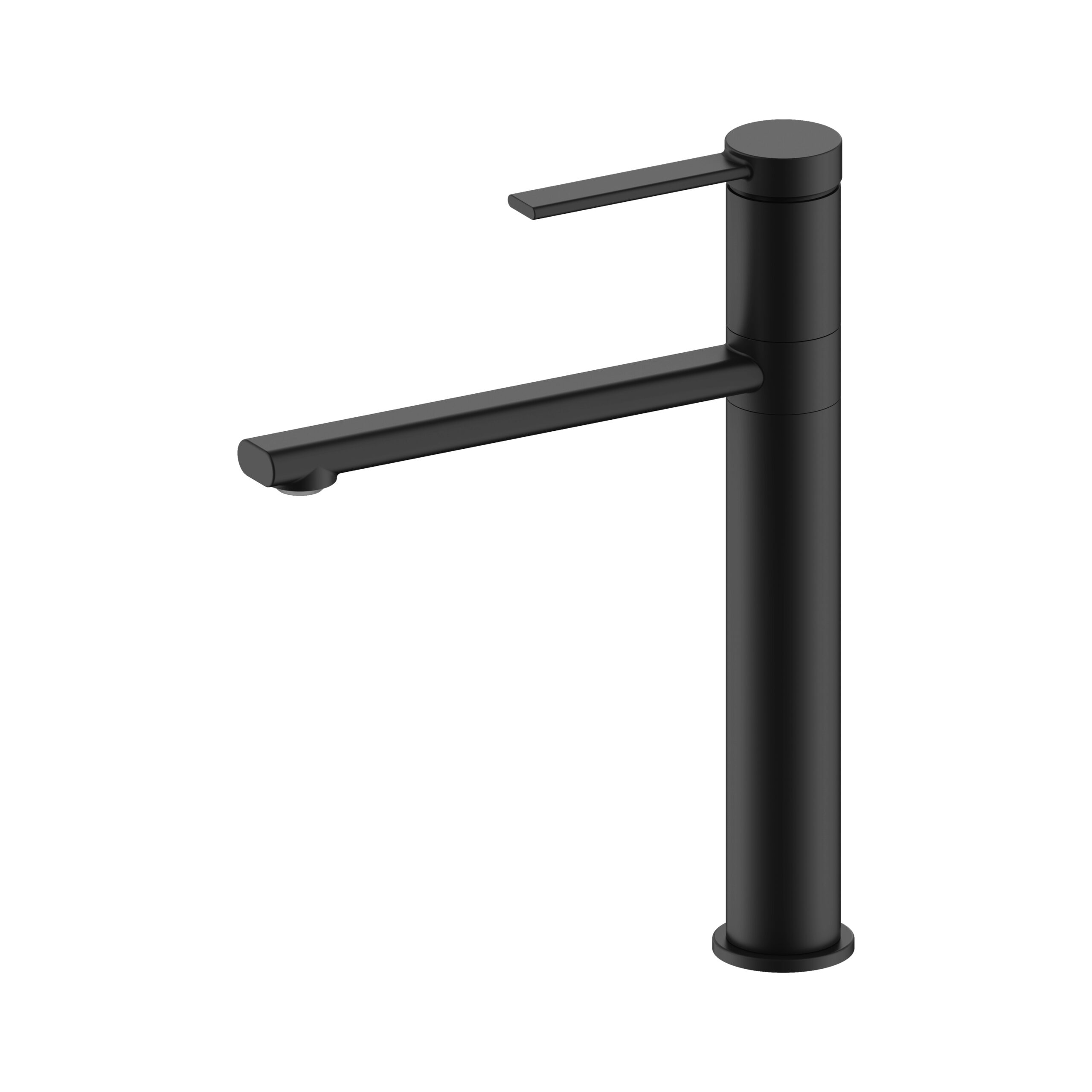 MITIGEUR DE LAVABO ALONI EDGE - HAUT - BEC PIVOTANT - NOIR MAT