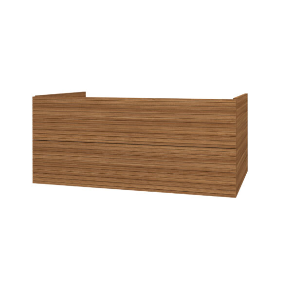 ARMOIRE BAS ELITE AVEC RELIEF HORIZONTAL (120CM) - NOYER