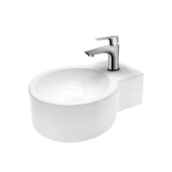 ALONI TOILET BASIN - WITHOUT OVERFLOW - WITH TAP HOLE - CERAMIC - 28X16X35CM - GLOSSY WHITE