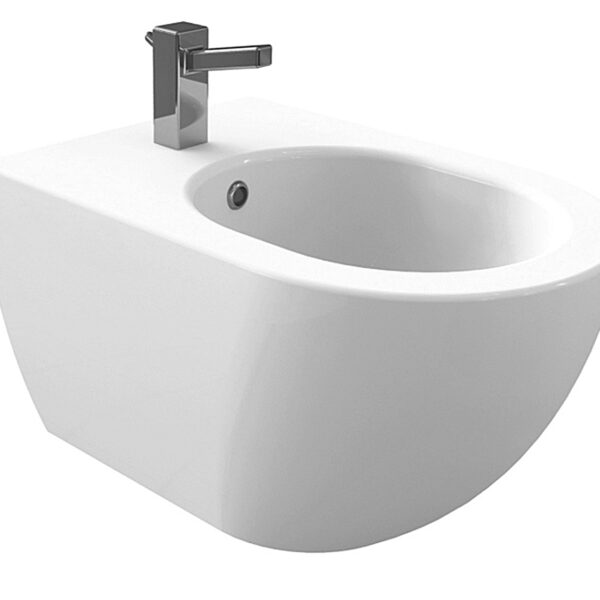 BIDET SUSPENDU BLANC FIXATION DISSIMULÉE