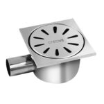 FLOOR SIPHON HORIZONTAL EXIT , COMPLETELY IN STAINLESS STEEL 15X15 Ø50