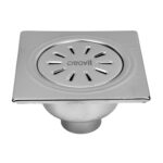 FLOOR SIPHON VERTICAL EXIT, COMPLETELY IN STAINLESS STEEL 15X15 Ø50