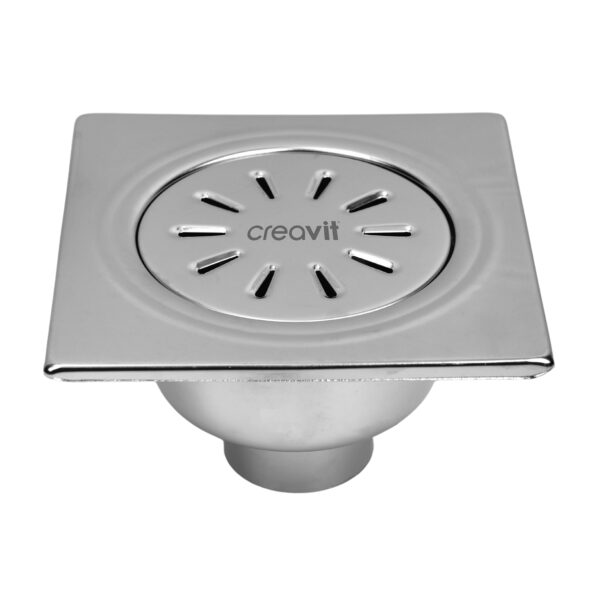 FLOOR SIPHON VERTICAL EXIT, COMPLETELY IN Acier inoxydable 15X15 Ø50