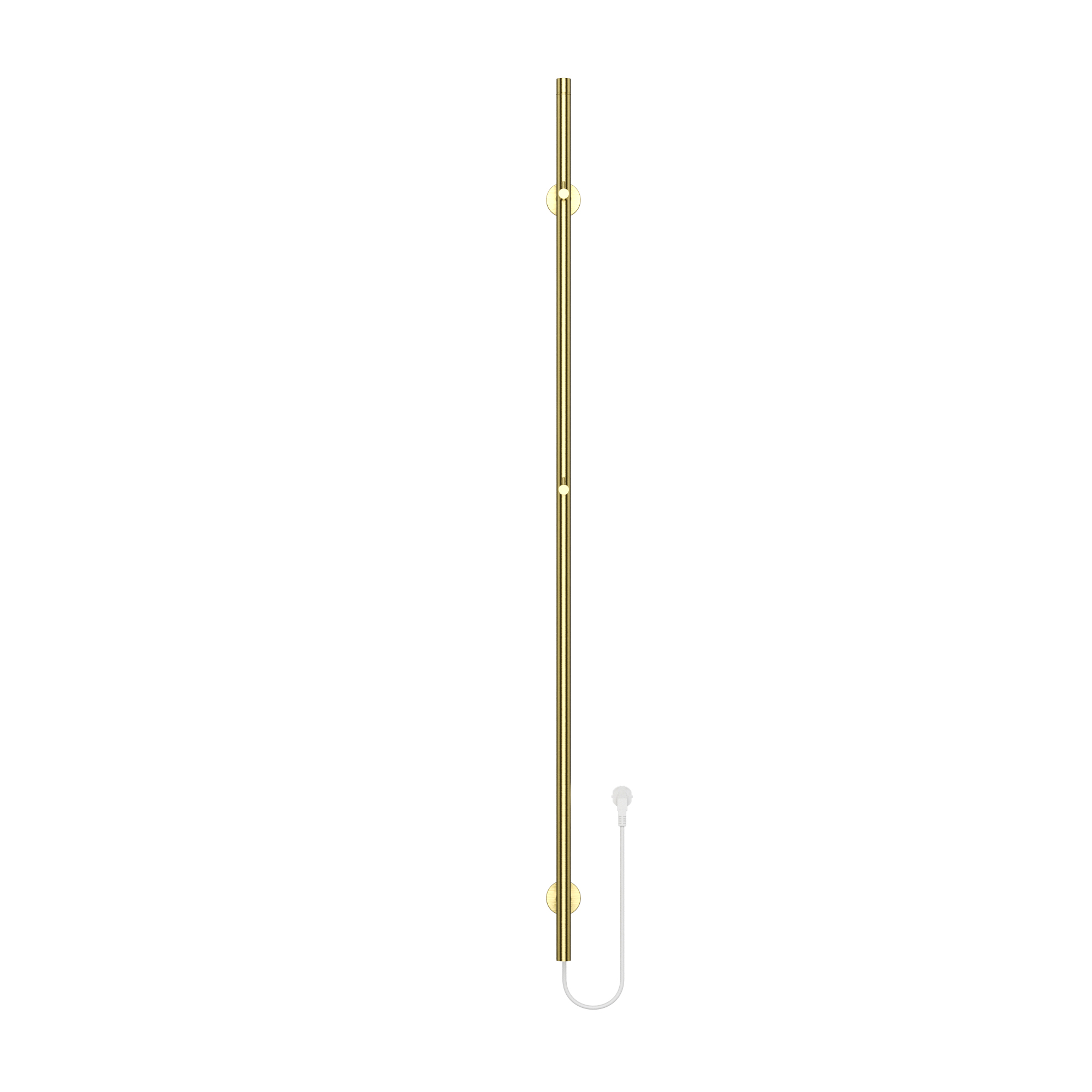 HS1500BG-8.jpg BELRAD ROD HANDDOEKENRADIATOR - ELECTRIC - SINGLE - 60W - Ø2,5CM - 150X6,3X12,7 CM - Geborsteld goud - Afbeelding 1