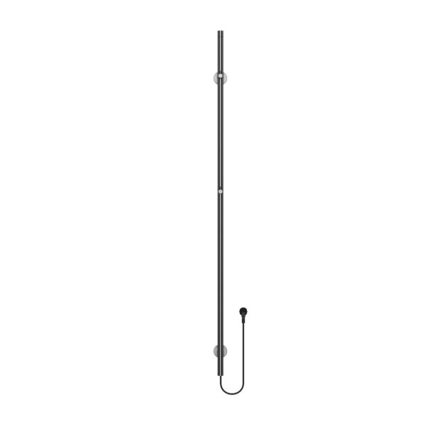 BELRAD ROD HANDDOEKENRADIATOR - ELECTRIC - SINGLE - 60W - Ø2,5CM - 150X6,3X12,7 CM - Gunmetal