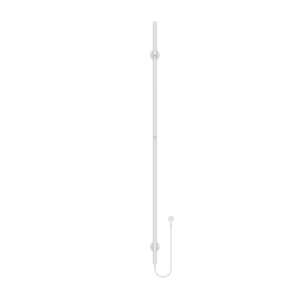 BELRAD ROD SÈCHE-SERVIETTES - ELECTRIC - SINGLE - 60W - Ø2,5CM - 150X6,3X12,7 CM - Blanc brillant