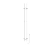 BELRAD ROD TOWEL DRYER - ELECTRIC - DOUBLE - 120W - Ø2,5CM - 150X16,8X12,7 CM - GLOSSY WHITE