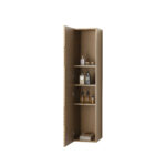 KAMELLIA HIGH CABINET - 2 DOORS - HANDLELESS - SOFT CLOSE - REVERSIBLE - 35X160X35 CM - LIGHT WALNUT - Image 3