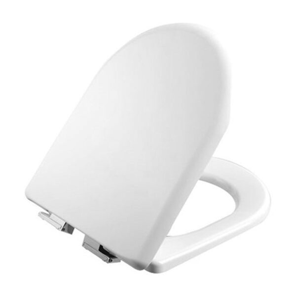Abattant WC DUROPLAST, CHARNIÈRES EN ACIER INOXYDABLE BLANC, FERMETURE DOUCE